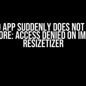 MAUI 8.0 App Suddenly Does Not Compile Anymore: Access Denied on Image in Resizetizer