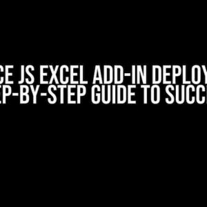 MS Office JS Excel Add-in Deployment: A Step-by-Step Guide to Success