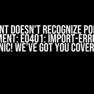 PyLint doesn't recognize Poetry environment: E0401: import-error? Don’t Panic! We’ve Got You Covered!