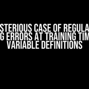 The Mysterious Case of Regularizers: Solving Errors at Training Time with Variable Definitions