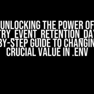 Unlocking the Power of SENTRY_EVENT_RETENTION_DAYS: A Step-by-Step Guide to Changing this Crucial Value in .env